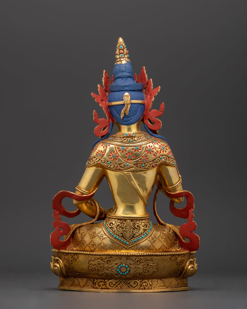 Bodhisattva of Spiritual Renewal Vajrasattva | Handcrafted 24K Gold Gilded Art