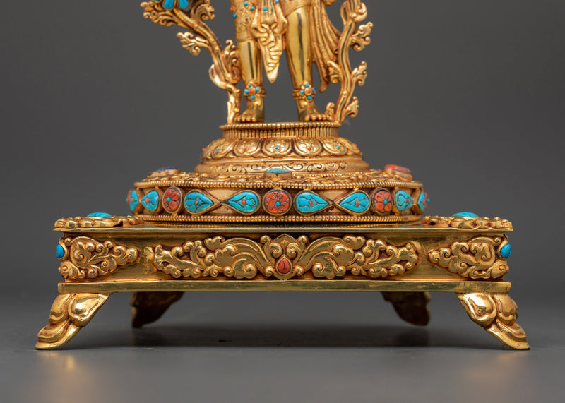 Standing Lokeshwor with Regal Throne | The Bodhisattva of Compassion