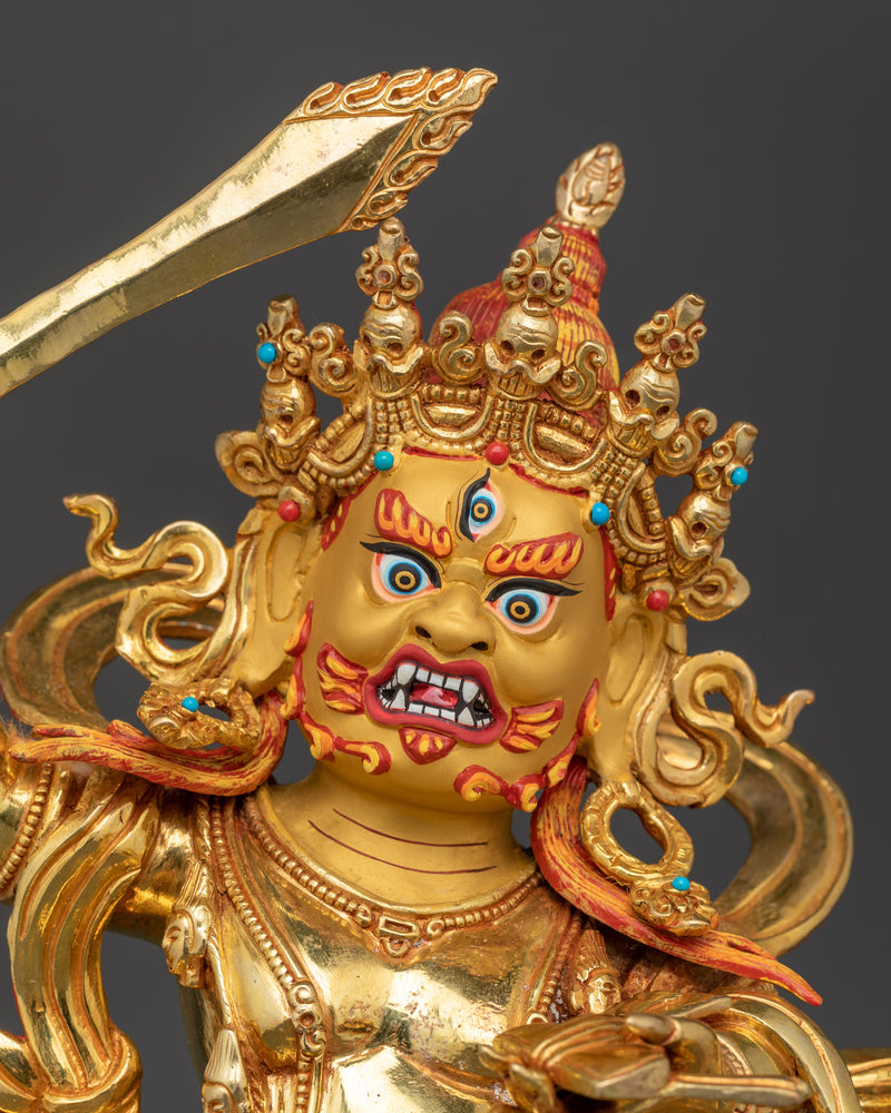 Wrathful Manjushri (Black Manjushri) Statue | The Fierce Embodiment of Wisdom