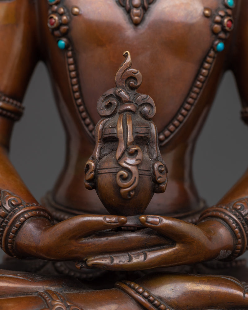 The Buddha of Infinite Life and Longevity | Amitayus Oxidized Statue