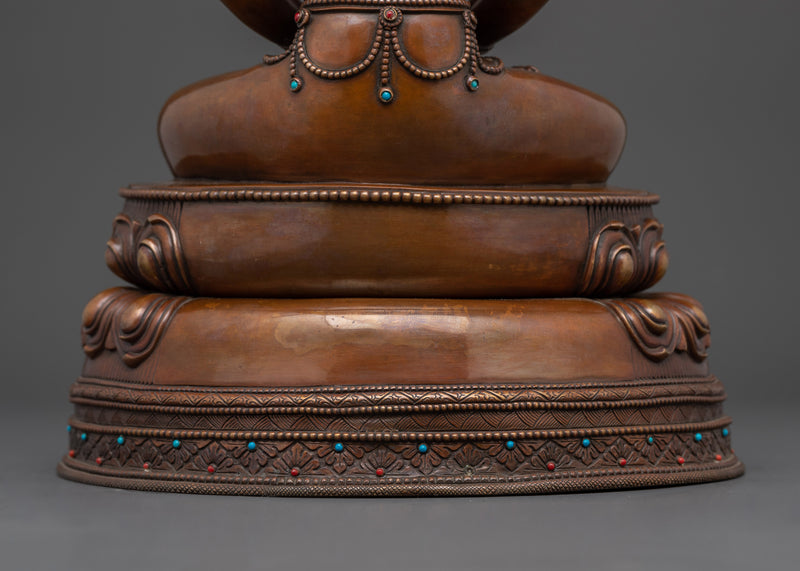 The Buddha of Infinite Life and Longevity | Amitayus Oxidized Statue