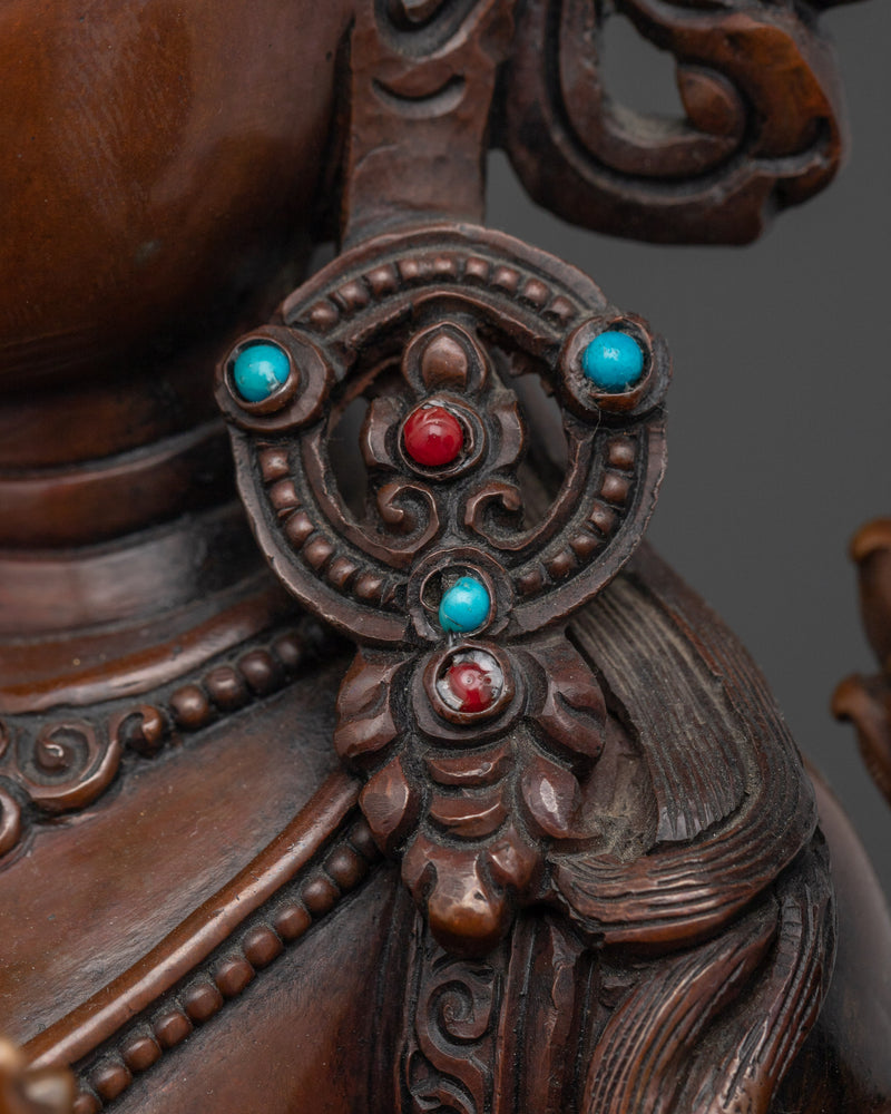 The Swift Savior and Compassionate Protector | Green Tara Oxidized Statue