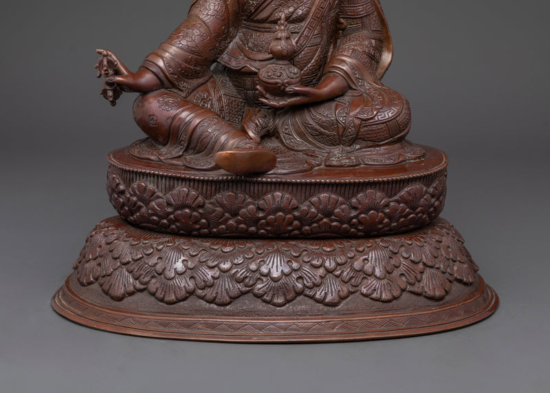 The Enlightened Protector Guru Rinpoche Statue | Traditional Nepalese Artwork