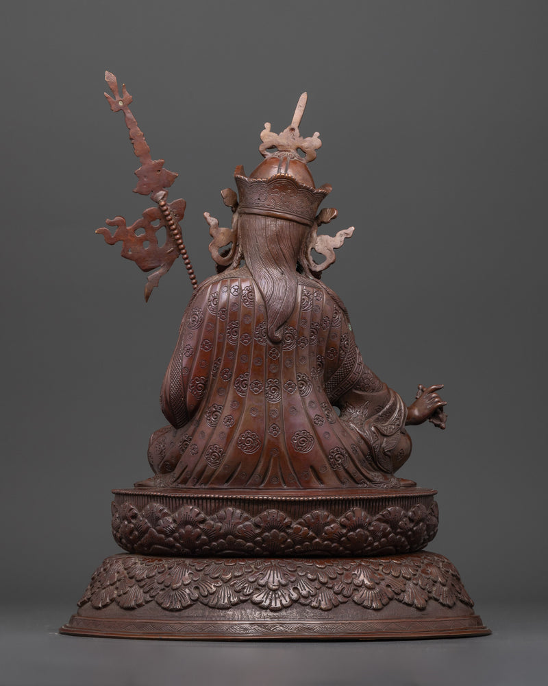 The Enlightened Protector Guru Rinpoche Statue | Traditional Nepalese Artwork