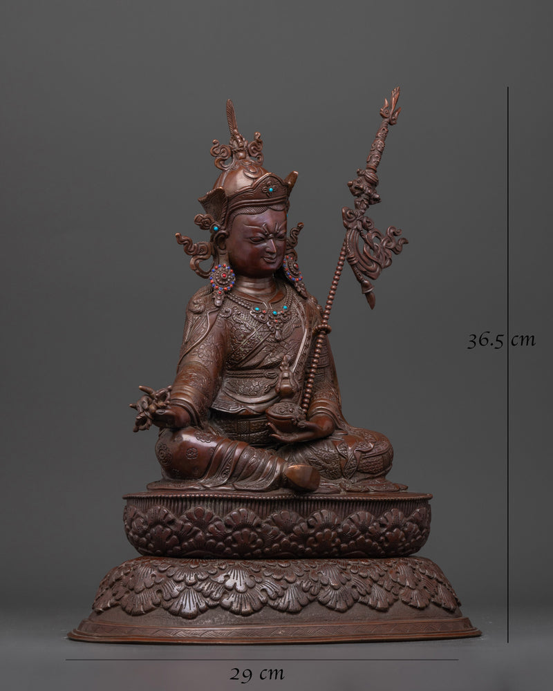 The Enlightened Protector Guru Rinpoche Statue | Traditional Nepalese Artwork