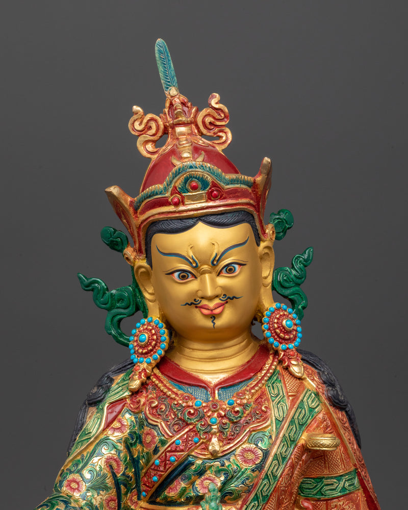 Master of Transformation Guru Rinpoche | Spiritual Sculpture from Nepal