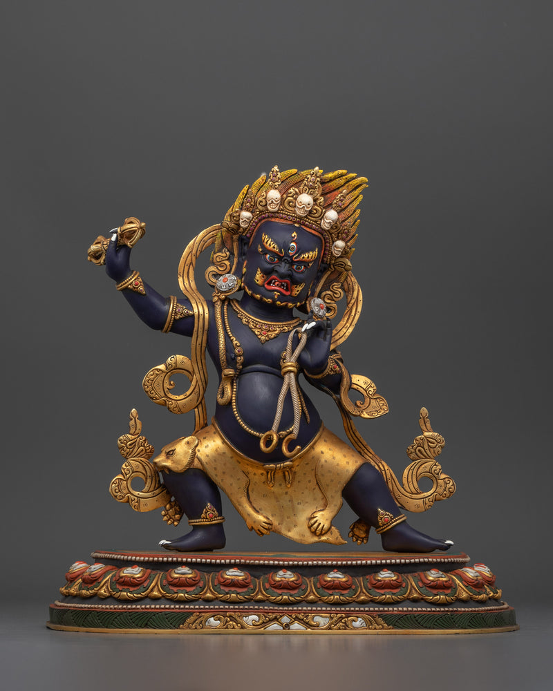 The Protector and Lord of Power Vajrapani | Vajrapani with Intricate Throne Statue