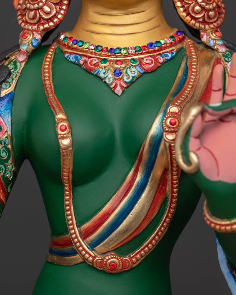 The Swift Liberator Green Tara Sculpture | The Compassionate Protector Tara