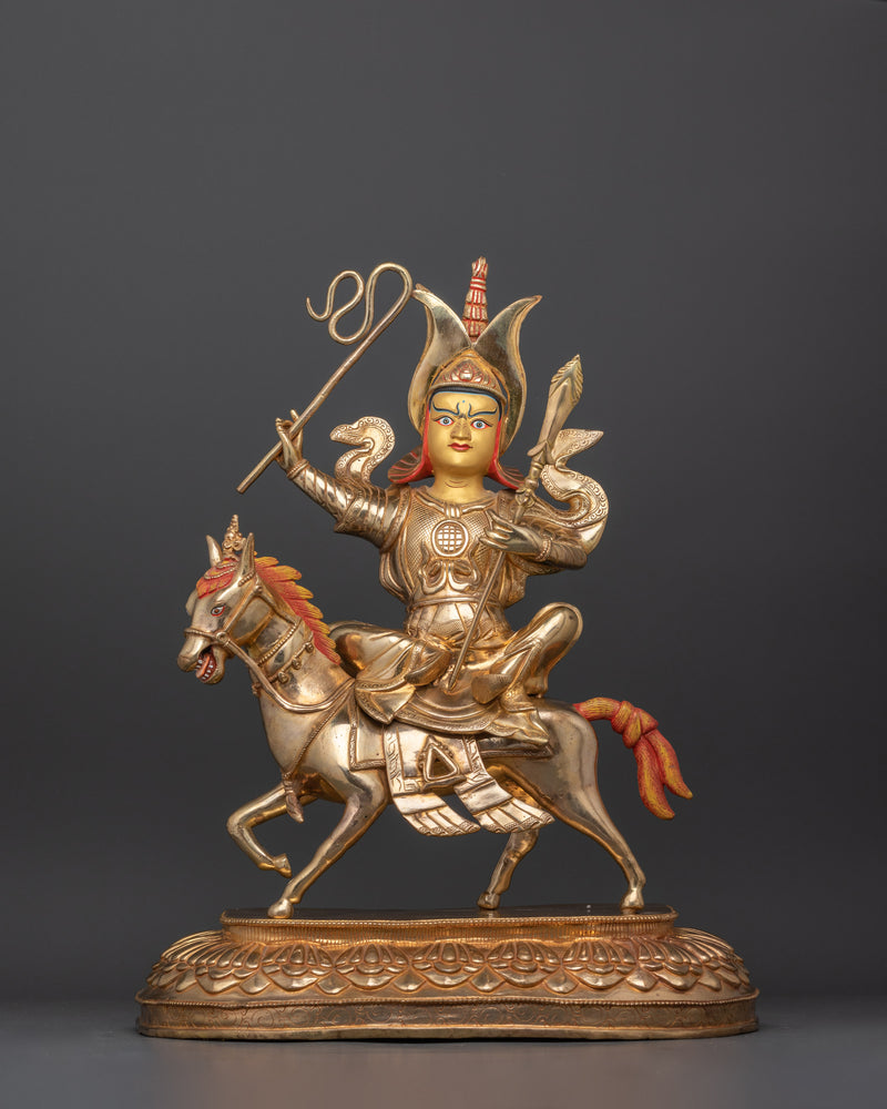 24K Gold Gilded King Ghesar | Traaditional Buddhist Master