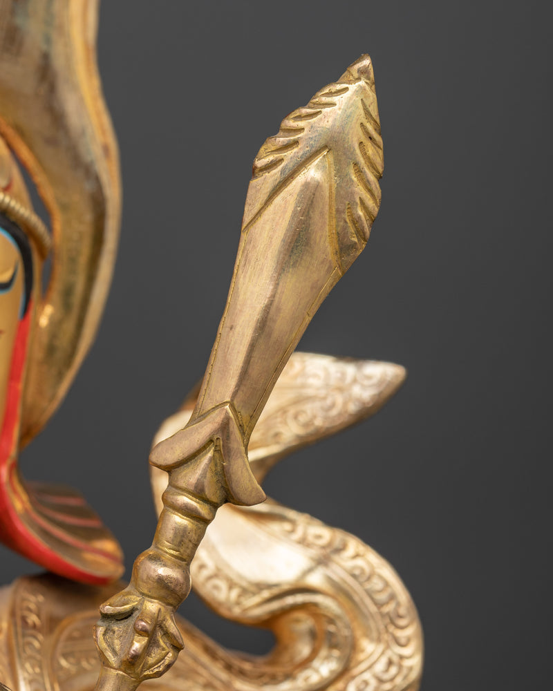 24K Gold Gilded King Ghesar | Traaditional Buddhist Master