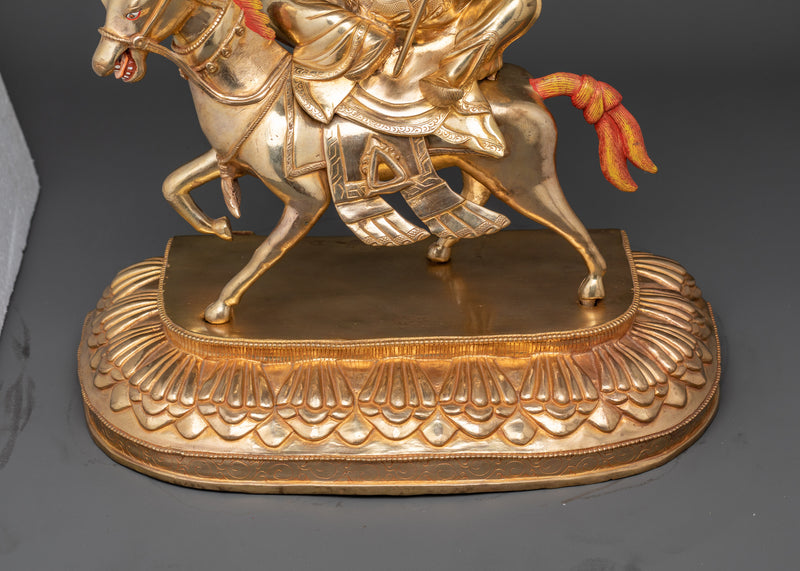 24K Gold Gilded King Ghesar | Traaditional Buddhist Master