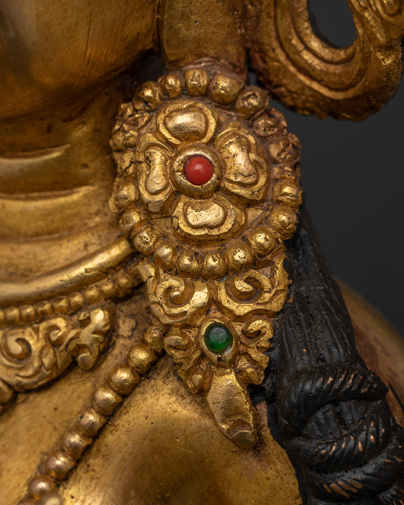 Tibetan Green Tara Deity | Traditional Buddha Antique Copper Statue