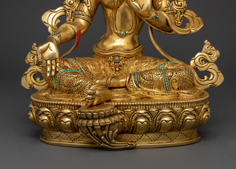 Love and Wisdom Green Tara | Compassionate Buddha Sculpture