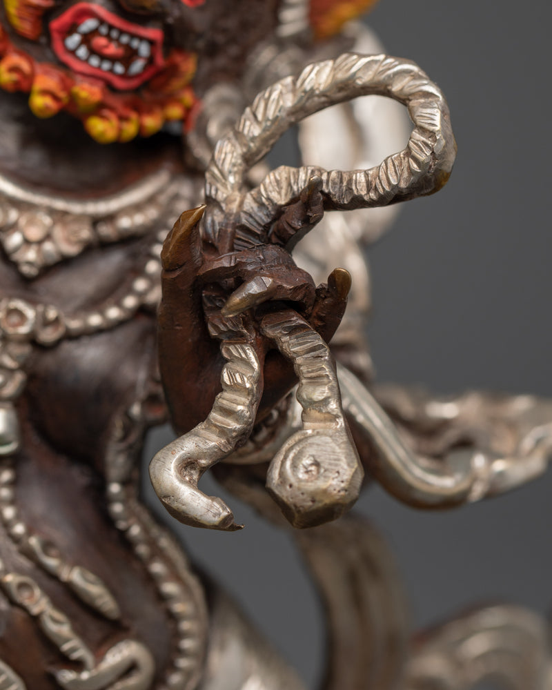 Asian-Made Oxidized Vajrapani Statue | A Sacred Symbol of Power and Protection