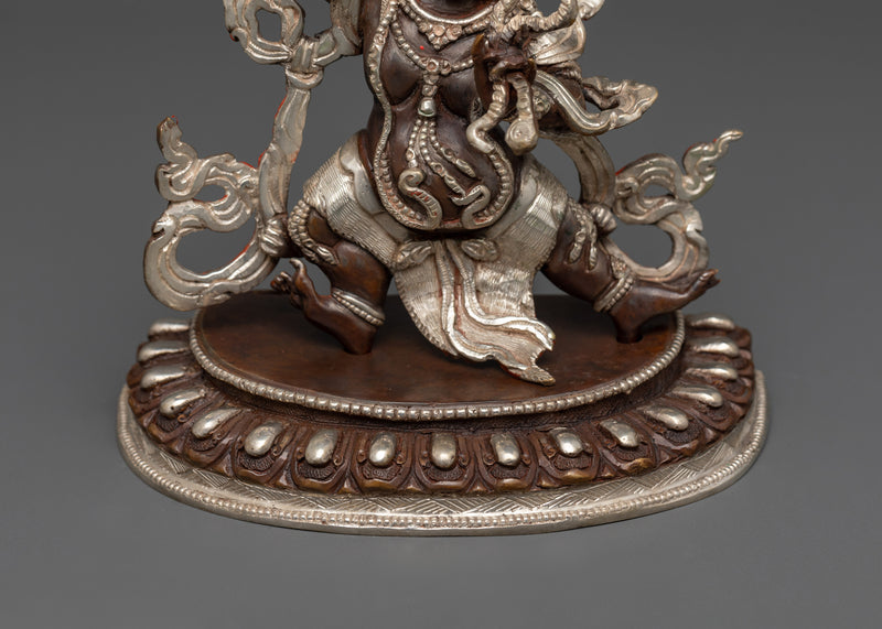 Asian-Made Oxidized Vajrapani Statue | A Sacred Symbol of Power and Protection