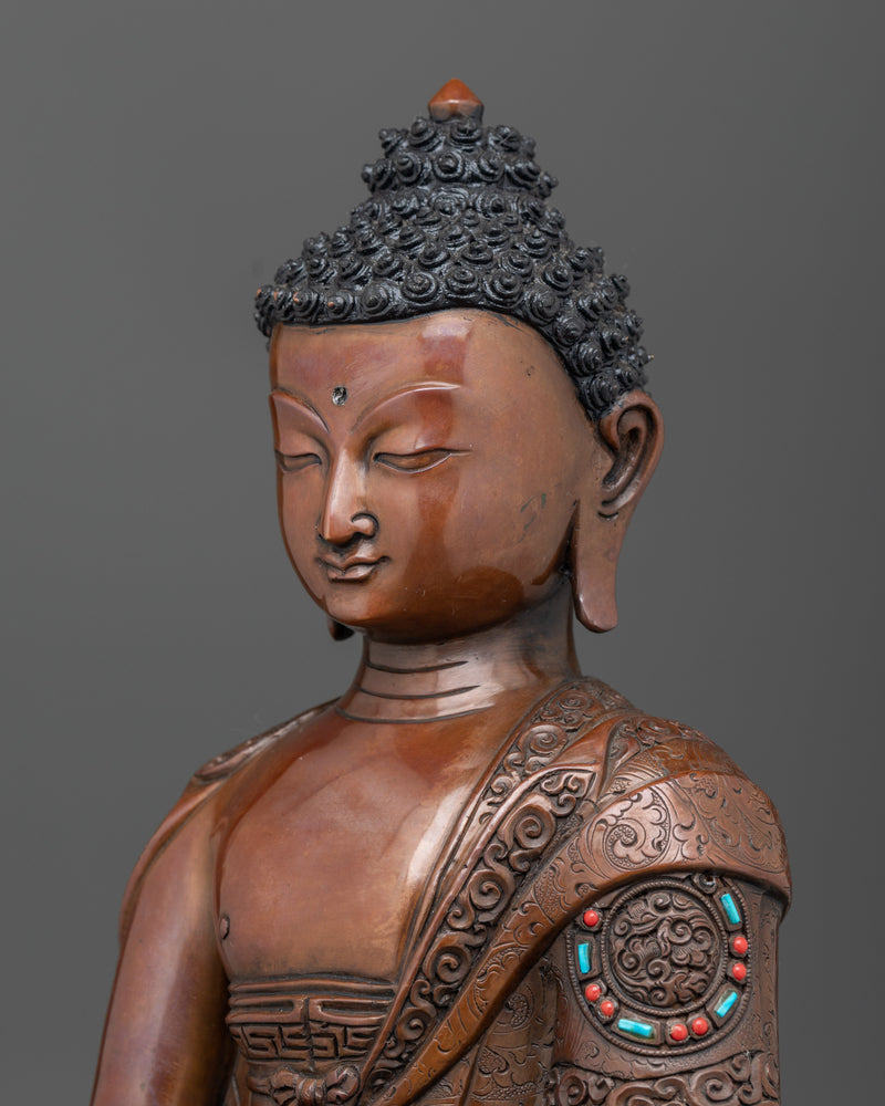 Oxidized Shakyamuni Buddha Sculpture | Dharma Teacher