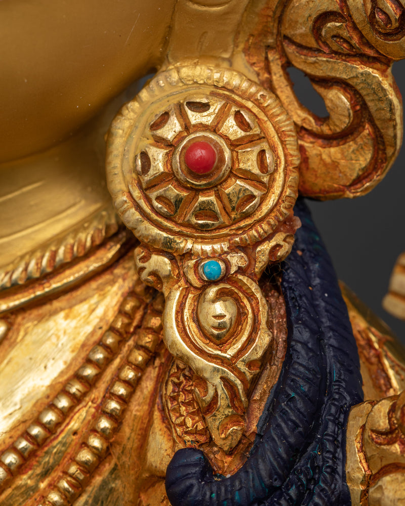 Maha Manjushri Gilt Statue | The Bodhisattva of Wisdom and Enlightenment