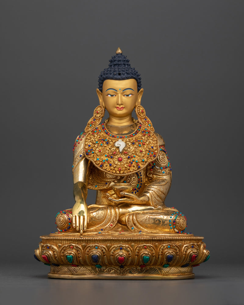 The Enlightened One with Regal Grace | Crown Shakyamuni Buddha Statue