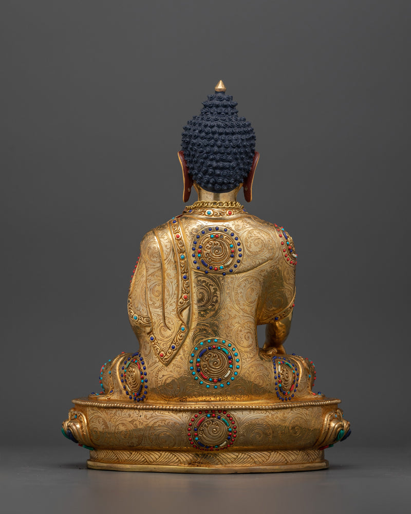 The Enlightened One with Regal Grace | Crown Shakyamuni Buddha Statue