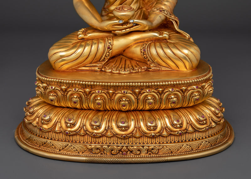 The Buddha of Infinite Light and Compassion | Amitabha Buddha Gilt Statue