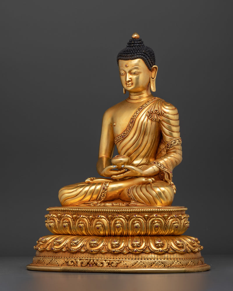 The Buddha of Infinite Light and Compassion | Amitabha Buddha Gilt Statue