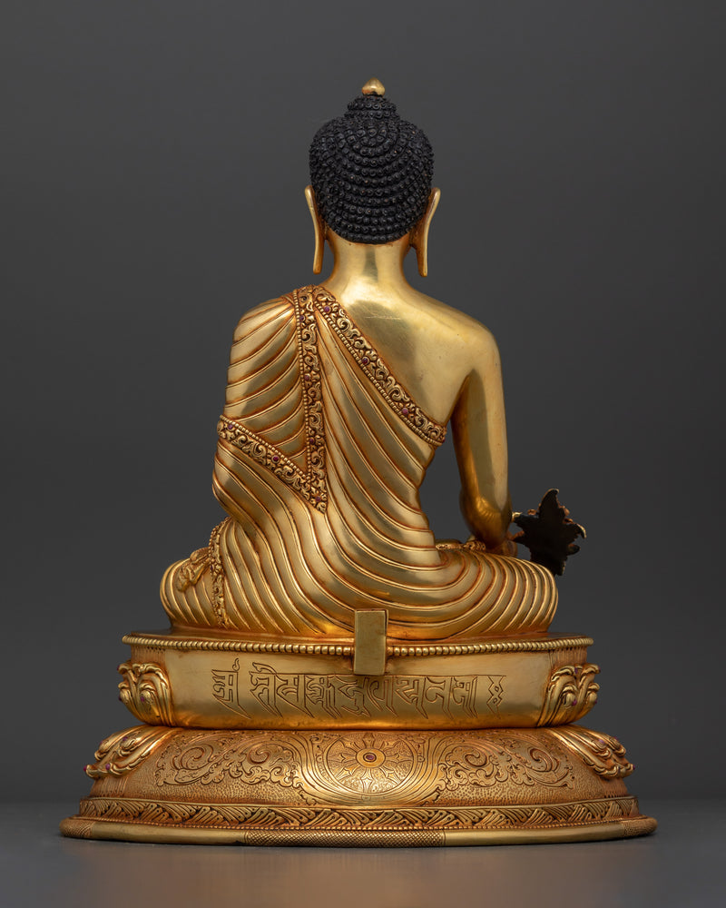 The Supreme Healer Bhaisajyaguru | Medicine Buddha Gold Gilded Statue