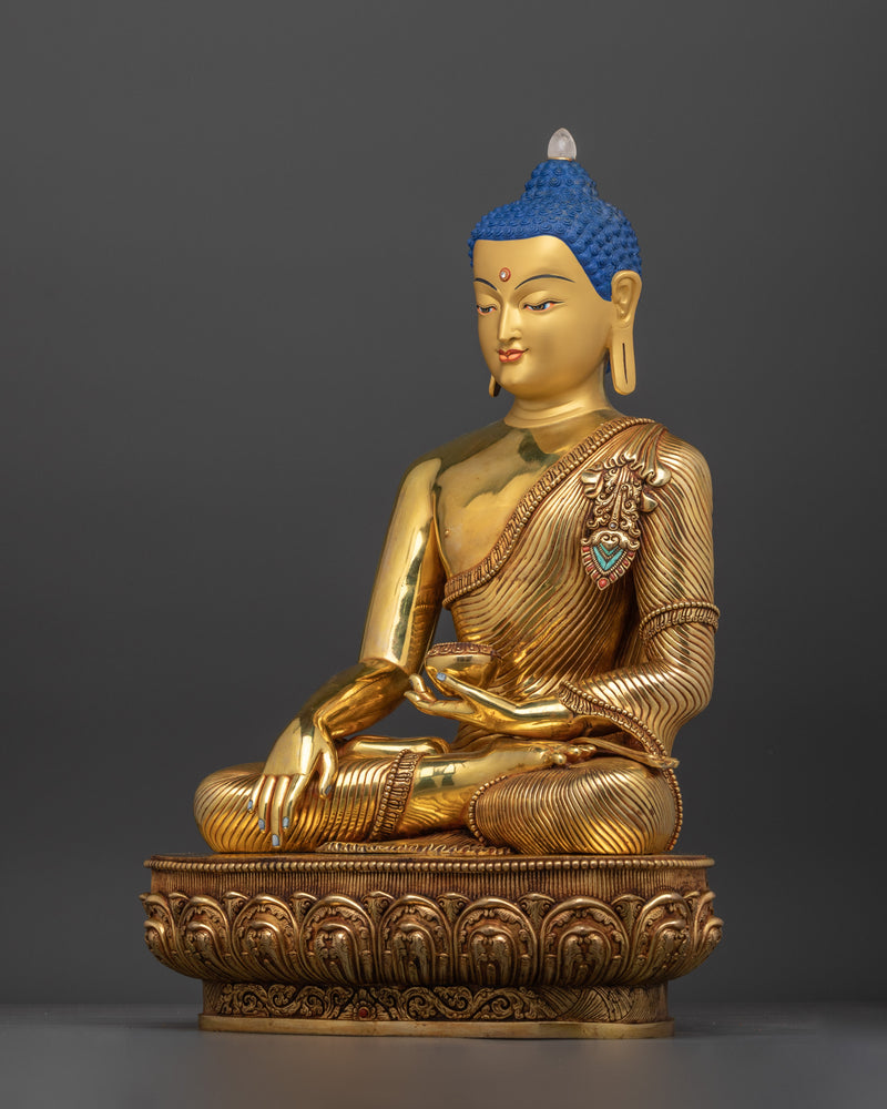 Eternal Source of Wisdom Shakyamuni Buddha | The Enlightened One Gilt Sculpture