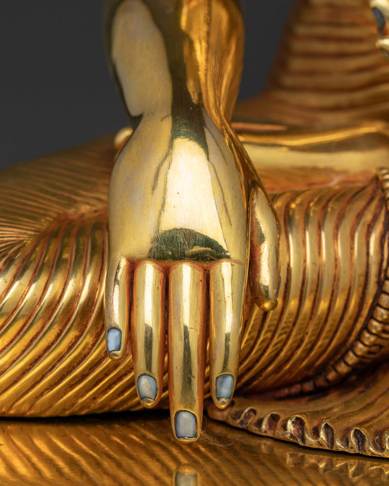 Eternal Source of Wisdom Shakyamuni Buddha | The Enlightened One Gilt Sculpture