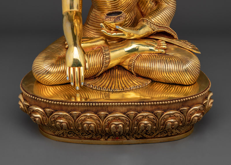 Eternal Source of Wisdom Shakyamuni Buddha | The Enlightened One Gilt Sculpture