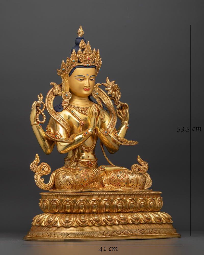 Infinite Compassion Bodhisattva Chenrezig | Nepalese Beautiful Sculptures