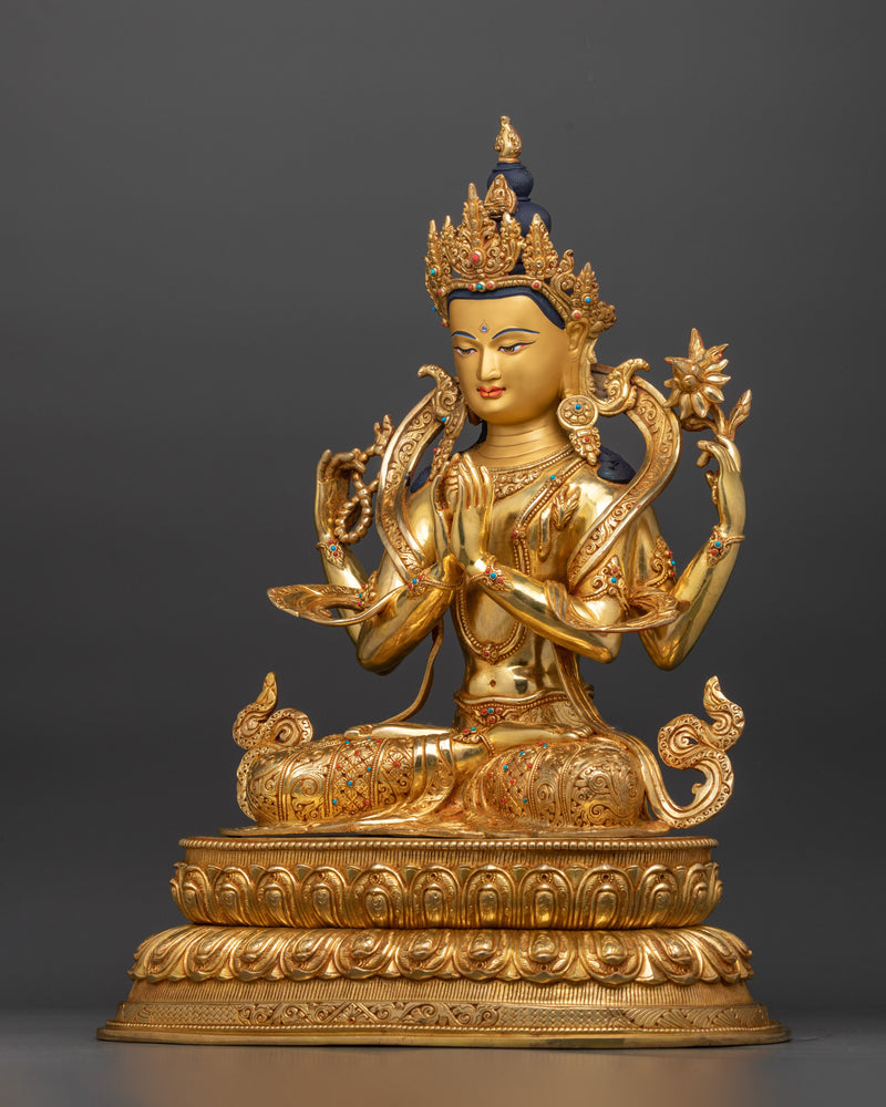 Infinite Compassion Bodhisattva Chenrezig | Nepalese Beautiful Sculptures