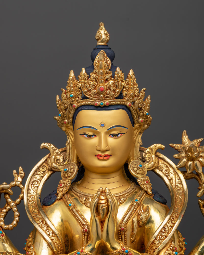 Infinite Compassion Bodhisattva Chenrezig | Nepalese Beautiful Sculptures