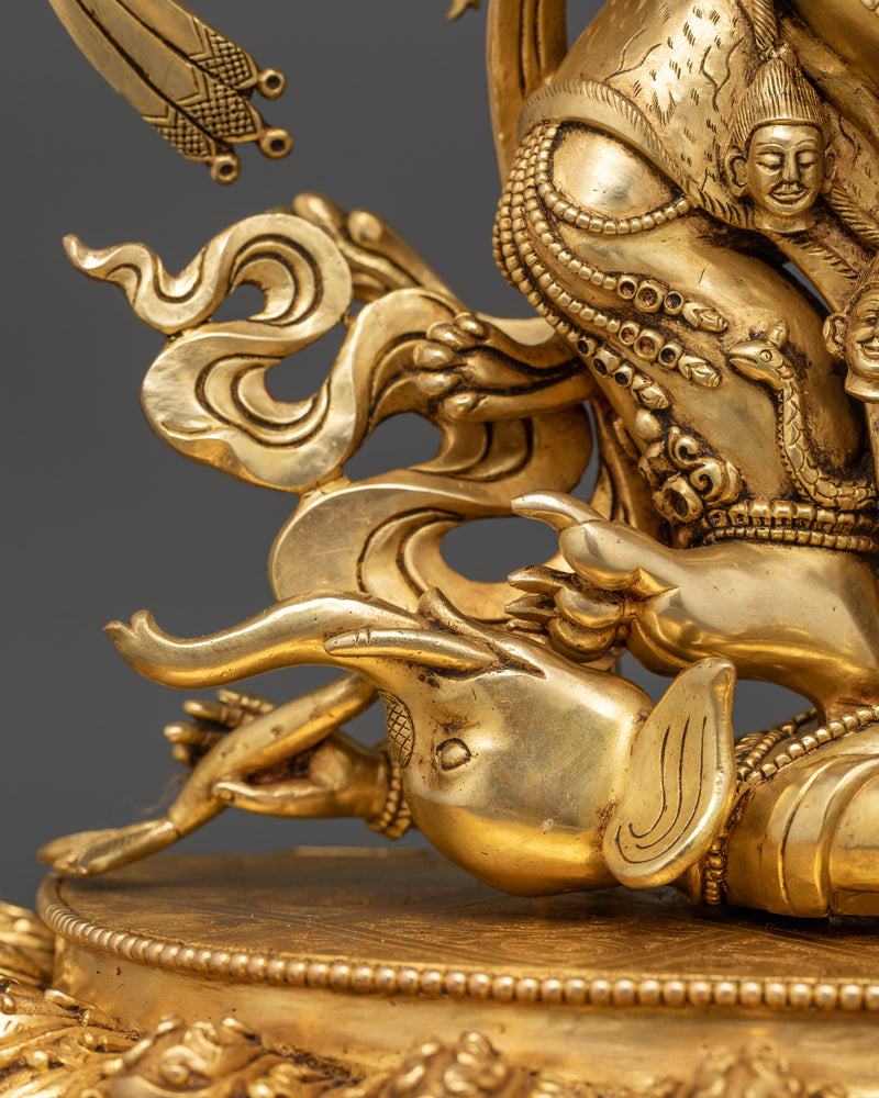 Six-Armed Mahakala Wrathful Deity Statue | Lord of Spotless Awareness