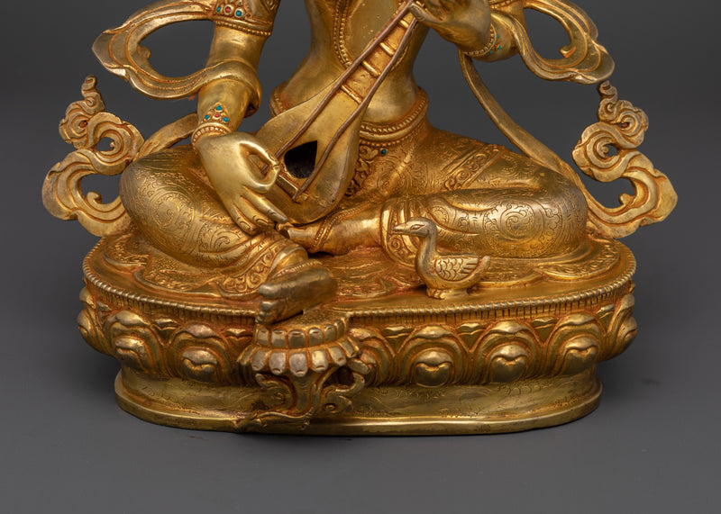 Saraswati Goddess of Knowledge and Arts Statue | Embodiment of Wisdom and Creativity