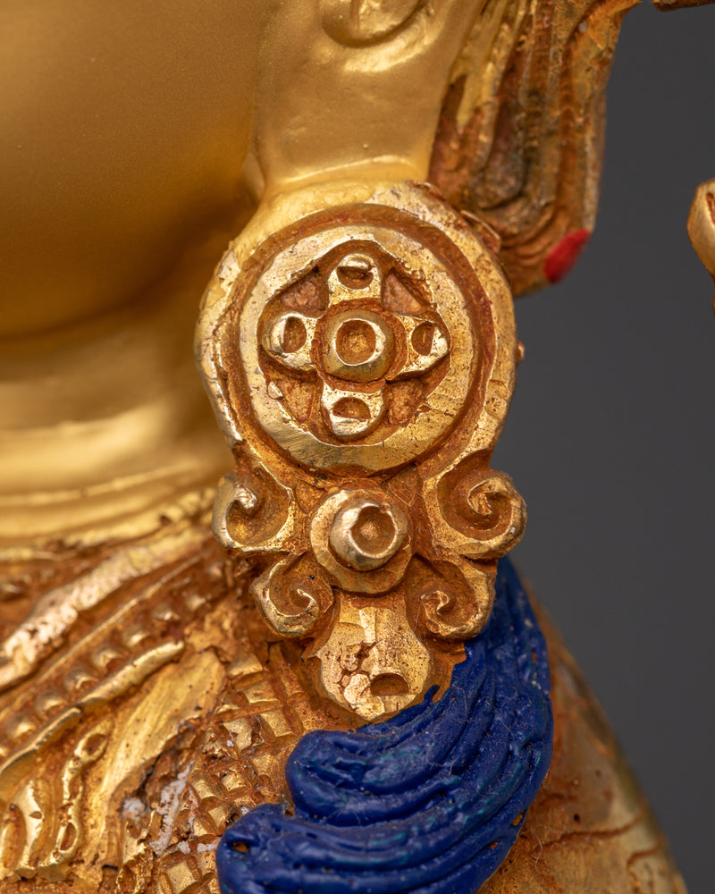 4 Arm Standing Chenrezig Statue | 24K Gold Gilded Bodhisattva of Compassion