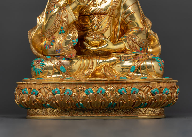 Semi-Wrathful Guru Rinpoche Figurine | Embodiment of Divine Power and Protection