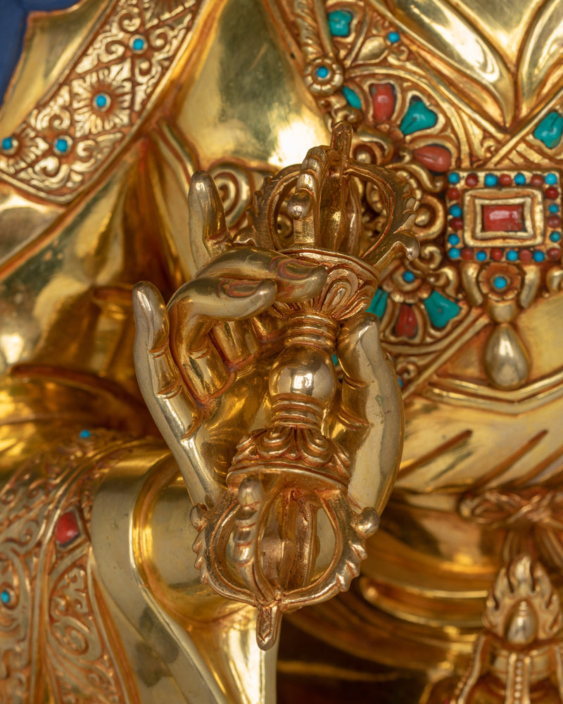 Semi-Wrathful Guru Rinpoche Figurine | Embodiment of Divine Power and Protection