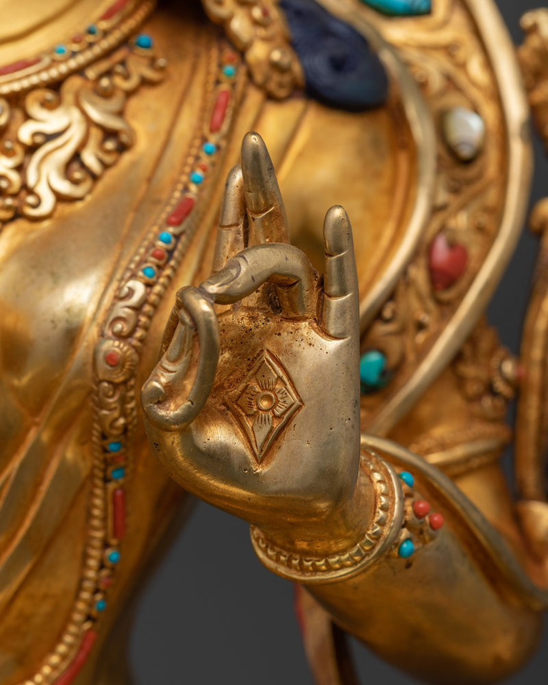 24K Gold Gilded Shree Arya Tara | The Mother of Liberation and Compassion