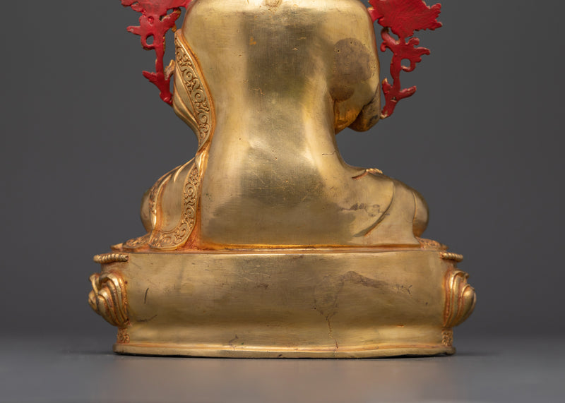 Je Tsongkhapa Buddhist Master | 24K Gold Gilded Sculpture from Nepal