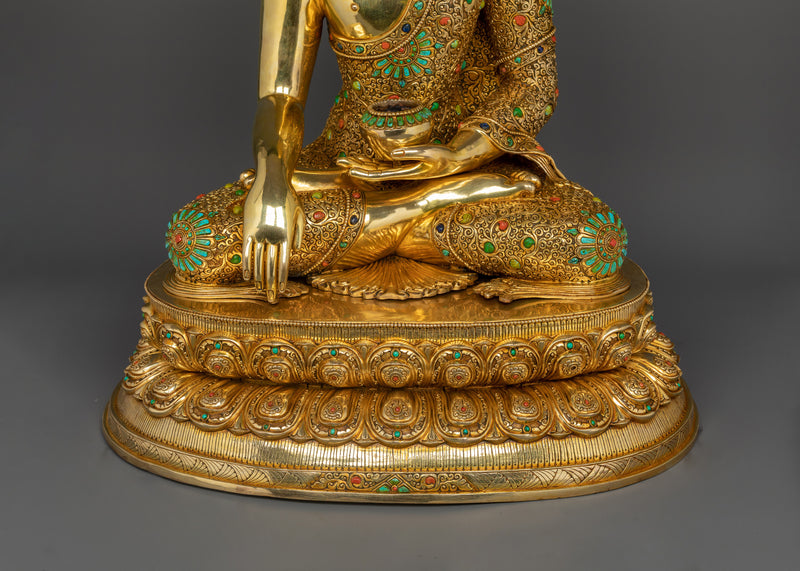 24K Gold Gilded Shakyamuni Buddha | The Majestic Embodiment of Enlightenment