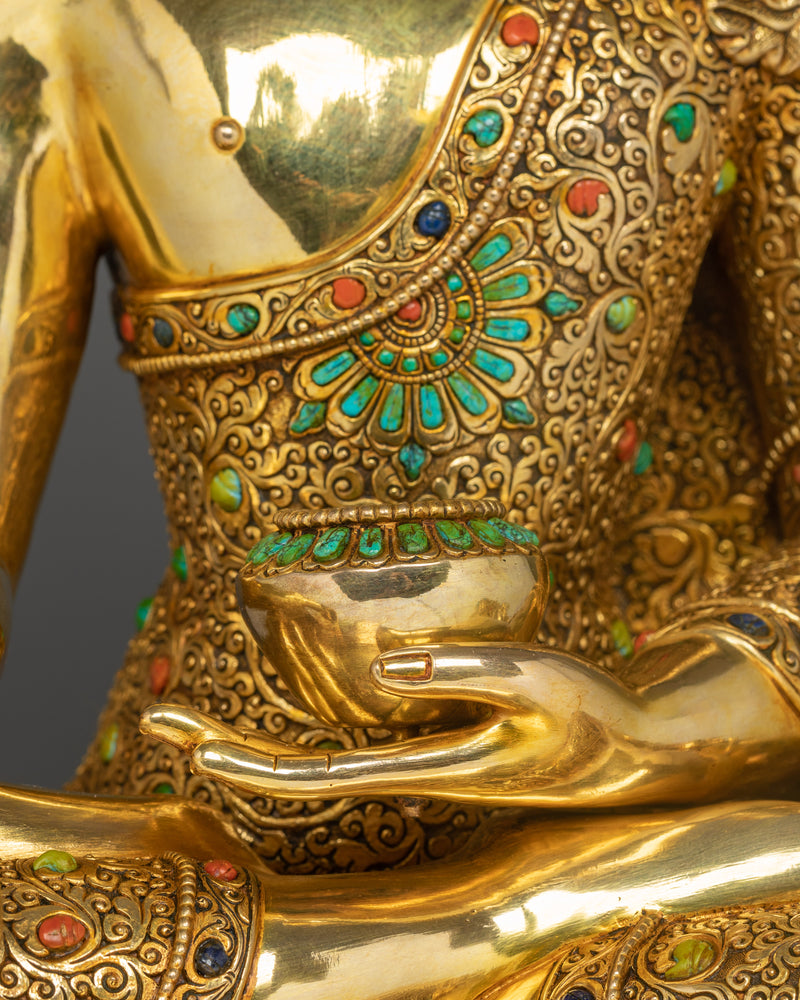 24K Gold Gilded Shakyamuni Buddha | The Majestic Embodiment of Enlightenment