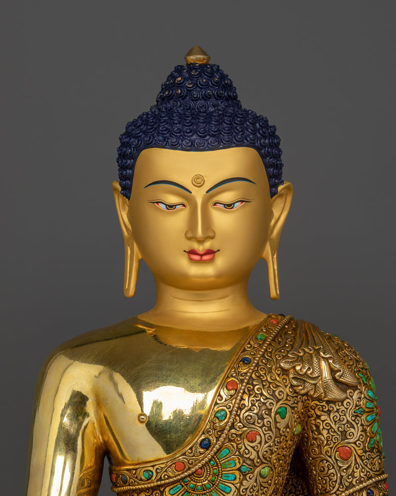 24K Gold Gilded Shakyamuni Buddha | The Majestic Embodiment of Enlightenment