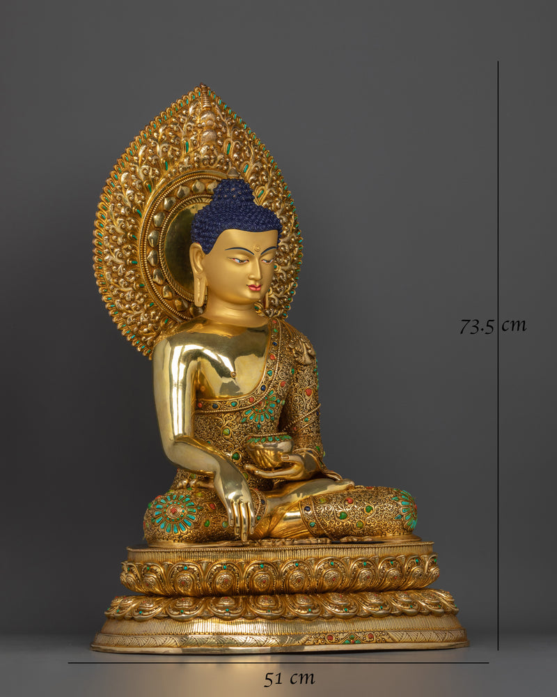 24K Gold Gilded Shakyamuni Buddha