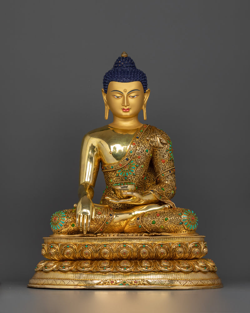 24K Gold Gilded Shakyamuni Buddha | The Majestic Embodiment of Enlightenment