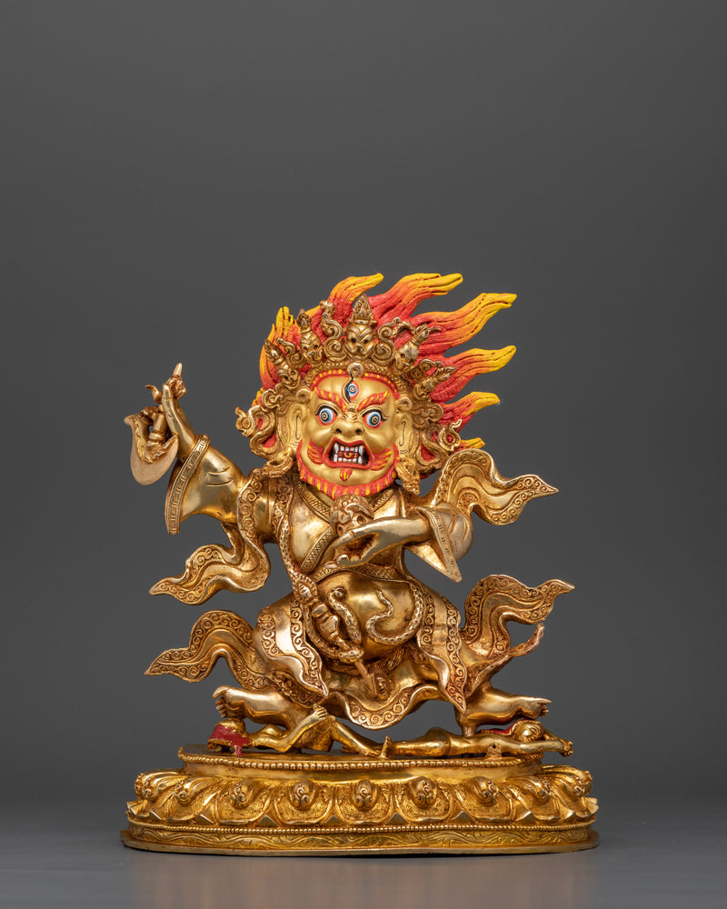 Bernakchen Mahakala Statue | Handcrafted Wrathful Deity