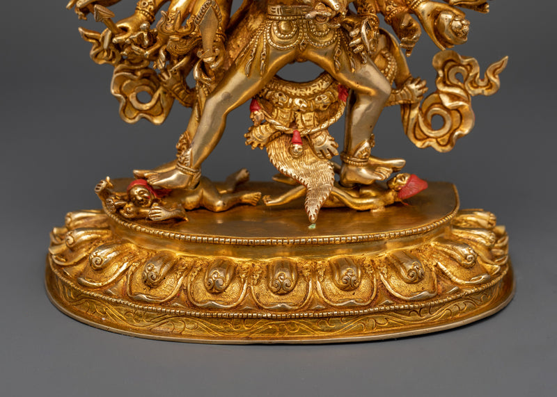 Heruka Chakrasambhara Yidam | Handcrafted Gold Gilded Sculpture