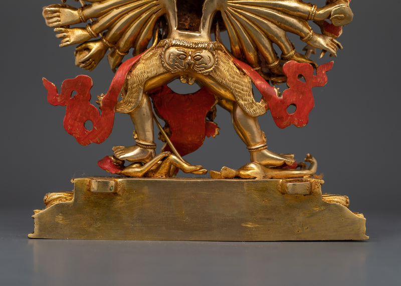 Heruka Chakrasambhara Yidam | Handcrafted Gold Gilded Sculpture