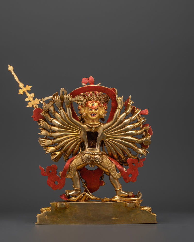 Heruka Chakrasambhara Yidam | Handcrafted Gold Gilded Sculpture