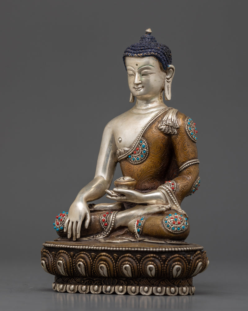 silver-plated-shakyamuni-buddha-statue