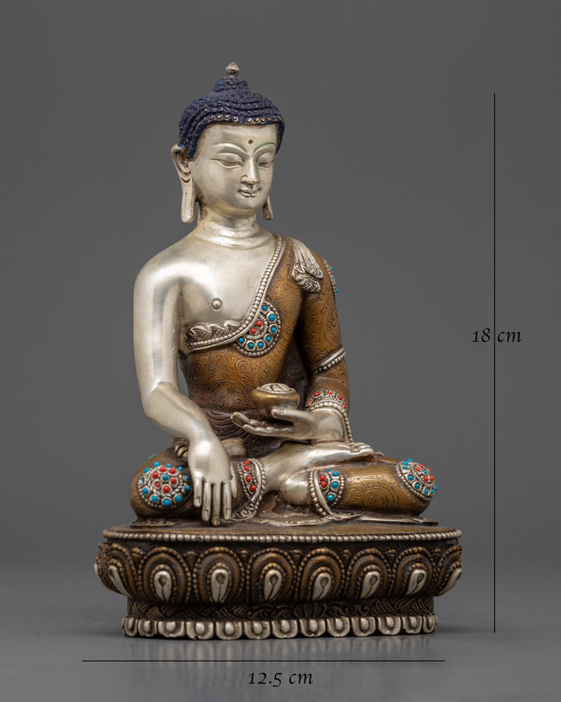 silver-plated-shakyamuni-buddha-statue